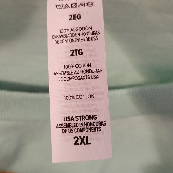 NWOT Bella Canvas Mint Green Positivity Please Graphic T-Shirt Size 3X - Picture 4 of 4